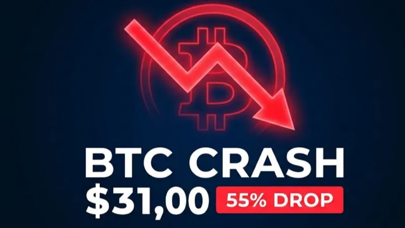 Crypto Market Warning: Bitcoin Predicted to Crash 55% to $31,000, Experts Say – BTC Price Alert