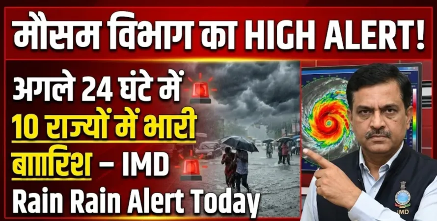 मौसम विभाग का हाई अलर्ट, अगले 24 घंटे में इन 10 राज्यों में होगी भारी बारिश – IMD Rain Alert Today